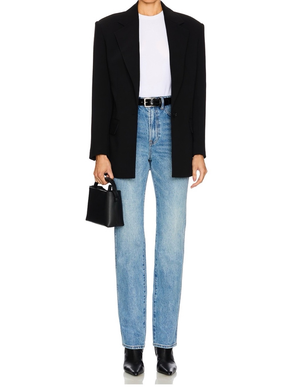 GRLFRND The Sara Super High Rise Slim Straight Leg Jeans - KHAITE alternative